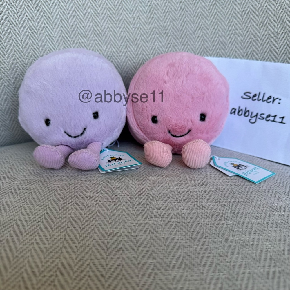 Jellycat Amuseables Macarons May & Mia - Authentic - BNWT - Fast Ship